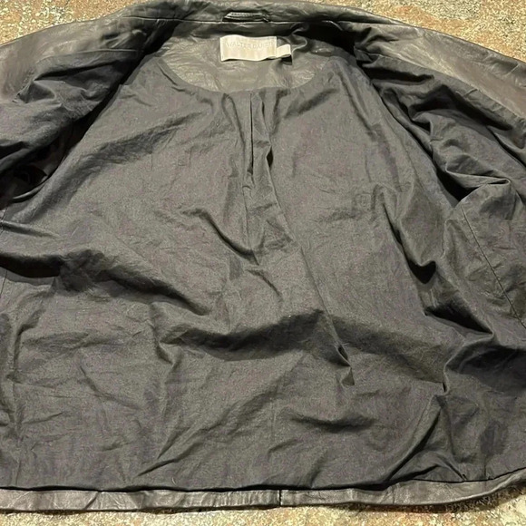 Walter Baker Black Leather Jacket 100% Genuine Leather Womens Size M Flaws - Picture 8 of 11